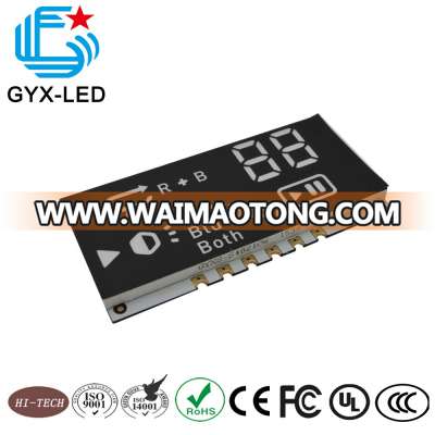 china led manufacturers black face white segment orange emitting color chip bonding type custom SMT display