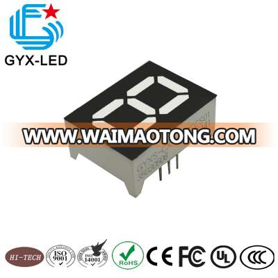 High quality black face white segment air type white color 1 dight 7-segment LED display GYX