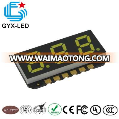 GYXLED-High brightness good reliability 3 digit seven segment smd led display