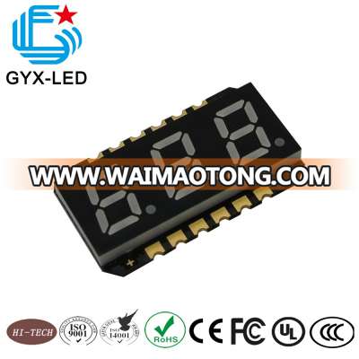 High quality yellow green emitting color air type simple refrigerator application three digits SMD type segment LED display