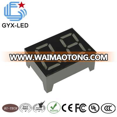 Black face white segment air type common anode natural white color 0.31 inch two bit 7 segment display for dish washer