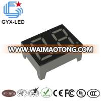 Black face white segment air type common anode natural white color 0.31 inch two bit 7 segment display for dish washer