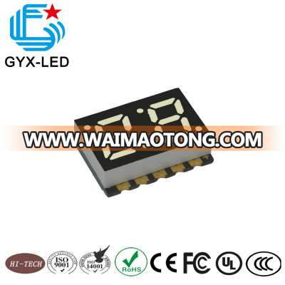 led manufacturer orange emitting color black face white segment 0.28 inch 2 digit Surface mount 7-segment display