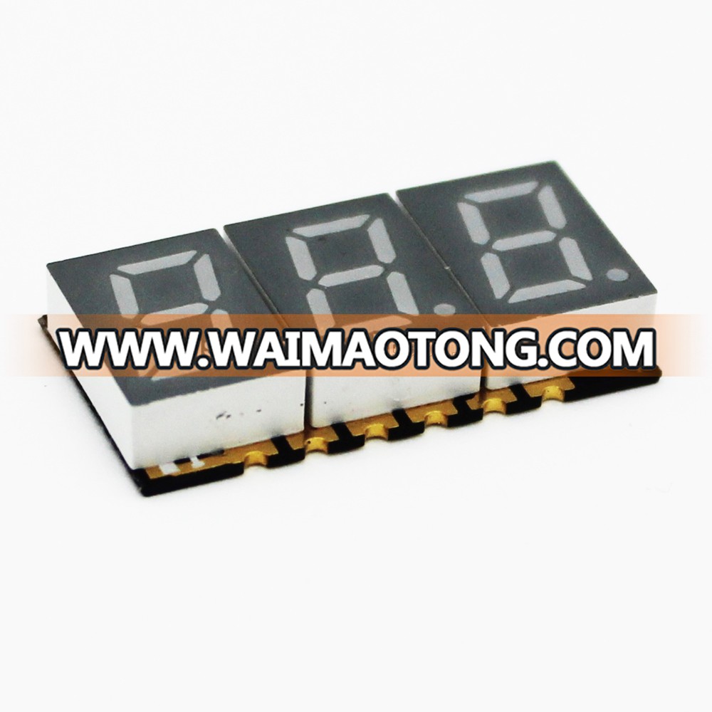 SMD 7 segment common anode/cathode 3 digits 0.3 inch seven segment led display